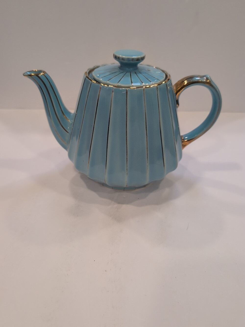 Sadler Teapot Blue with Gold Trim #3037/11